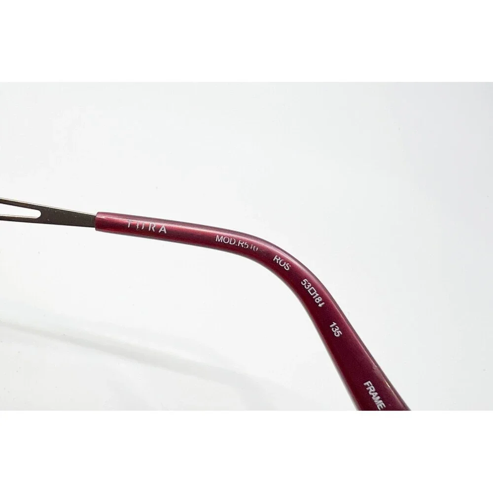 Tura Eyeglasses Women Rose Gold Semi-Rimless Metal Rectangular R510 53-18-135